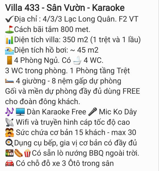 Victory Villa Hồ Bơi Vũng Tàu
