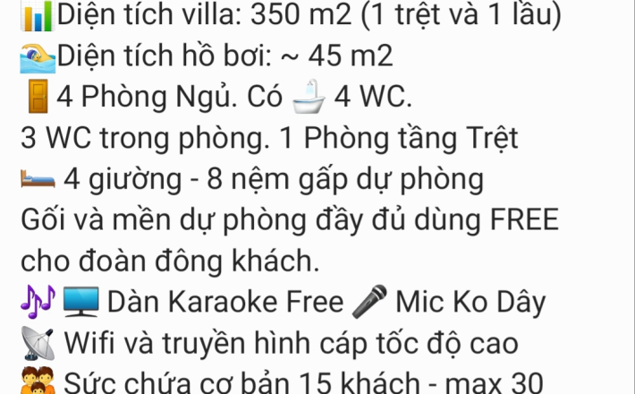 Victory Villa Hồ Bơi Vũng Tàu