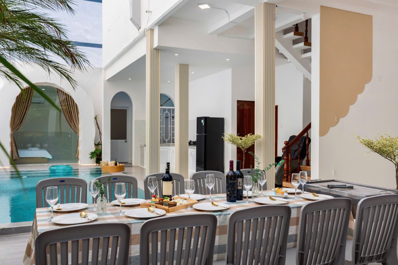 Villa 286 Phan Chu Trinh Đi Bộ Ra Biển tiệc BBQ ngoài trời